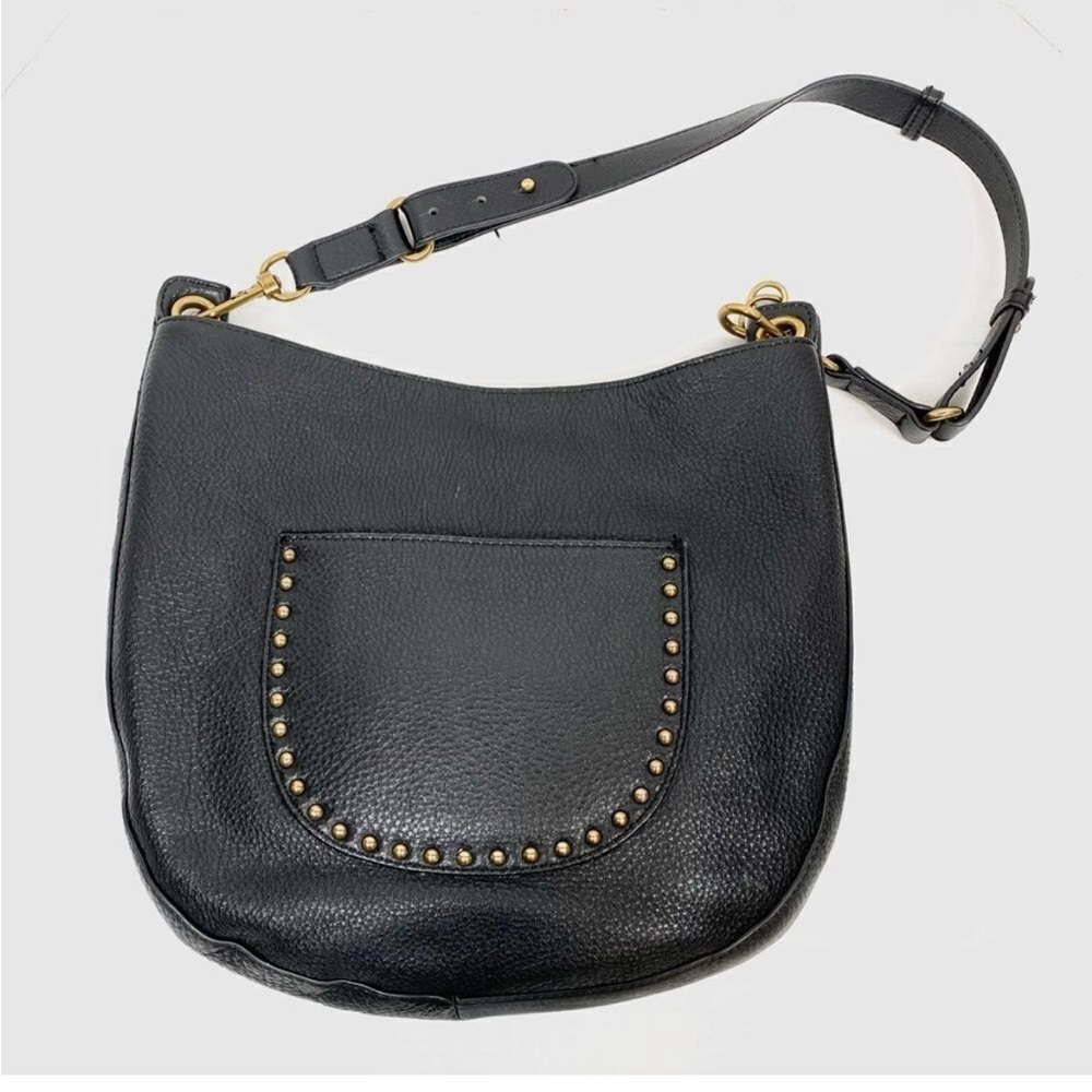 The Sak, happy & free studded black leather hobo purse